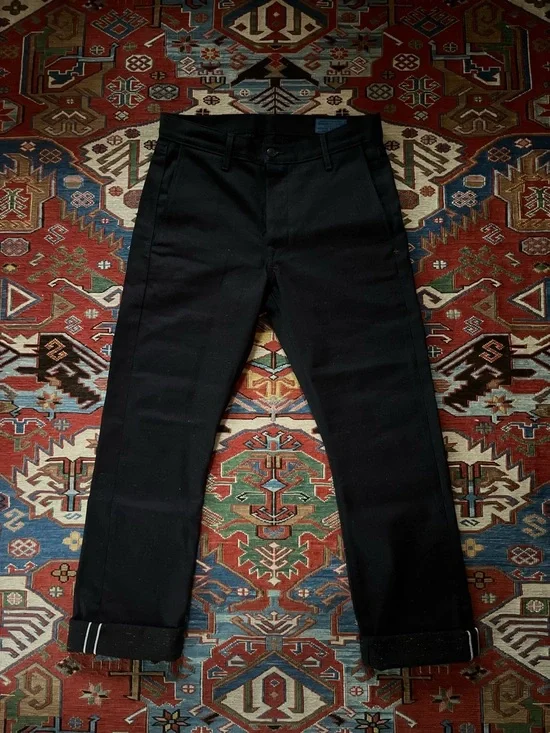 Imogene + Willie Black Indigo Nep Selvedge Denim Pants, Size 32, Made in USA - Picture 1 of 13